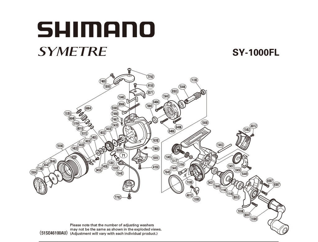Shimano Symetre 1000 FJ Spare Spool Reels